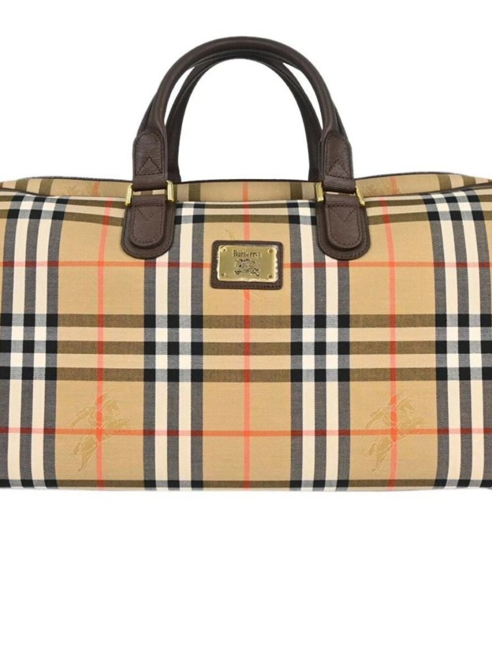 Burberrys Beige House Check Duffle Handbag 188211